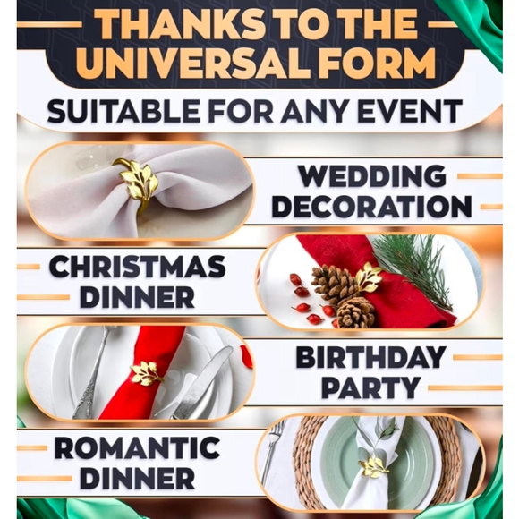 Gold Napkin Rings Set of 20 - Napkin Rings - Picture 5 of 9